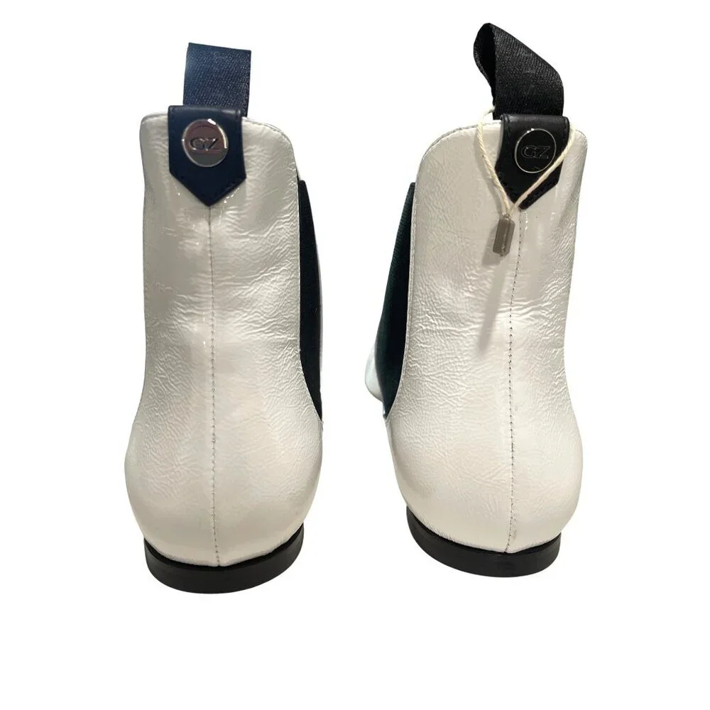 Giuseppe Zanotti Pigalle Ankle Boots Leather White NWT Size 37.5 US 7.5 - Picture 5 of 11